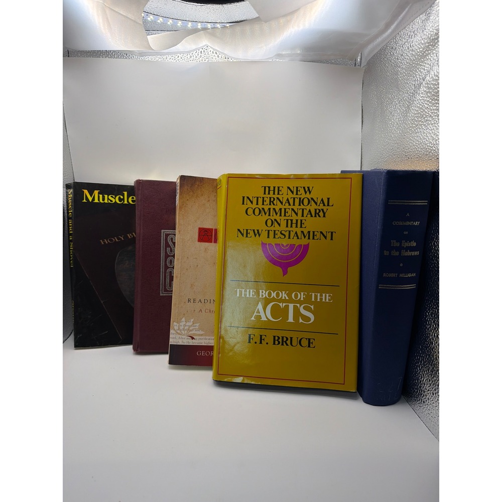 Religious Book Lot F.F. Bruce Acts Commentary Reading Gods Story Hymnal 5 Books